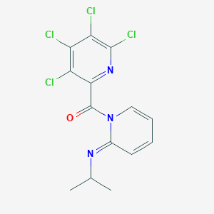 N-[1-(3,4,5,6-tetrachloropyridine-2-carbonyl)-1,2-dihydropyridin-2-ylidene]propan-2-amine
