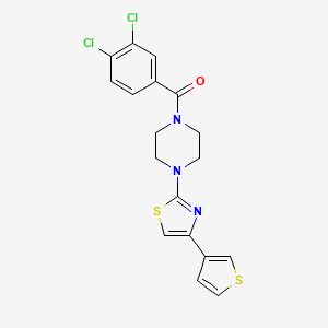 (3,4-Dichlorophenyl)(4-(4-(thiophen-3-yl)thiazol-2-yl)piperazin-1-yl)methanone