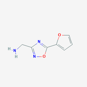 molecular formula C7H7N3O2 B2362237 [5-(Furan-2-yl)-1,2,4-oxadiazol-3-yl]methanamine CAS No. 946745-19-3