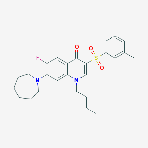 7-(azepan-1-yl)-1-butyl-6-fluoro-3-(m-tolylsulfonyl)quinolin-4(1H)-one