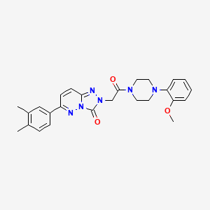 molecular formula C26H28N6O3 B2362246 6-(3,4-二甲苯基)-2-(2-(4-(2-甲氧苯基)哌嗪-1-基)-2-氧代乙基)-[1,2,4]三唑并[4,3-b]哒嗪-3(2H)-酮 CAS No. 1185048-48-9