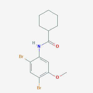 molecular formula C14H17Br2NO2 B2362249 N-(2,4-二溴-5-甲氧基苯基)环己烷甲酰胺 CAS No. 1023488-57-4
