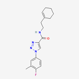 N-(2-(cyclohex-1-en-1-yl)ethyl)-1-(4-fluoro-3-methylphenyl)-1H-1,2,3-triazole-4-carboxamide