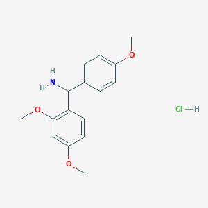 (2,4-Dimethoxyphenyl)(4-methoxyphenyl)methanamine hydrochloride