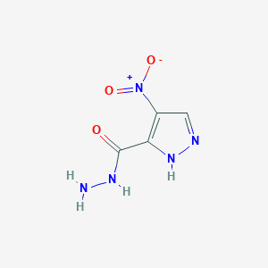 molecular formula C4H5N5O3 B2362259 4-硝基-1H-吡唑-3-碳酰肼 CAS No. 349102-88-1