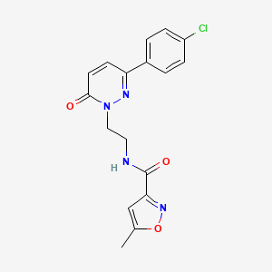 N-(2-(3-(4-chlorophenyl)-6-oxopyridazin-1(6H)-yl)ethyl)-5-methylisoxazole-3-carboxamide