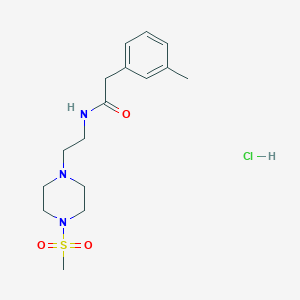 N-(2-(4-(methylsulfonyl)piperazin-1-yl)ethyl)-2-(m-tolyl)acetamide hydrochloride