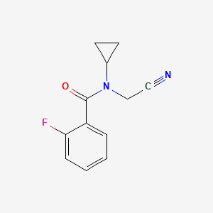 molecular formula C12H11FN2O B2362269 N-(cyanomethyl)-N-cyclopropyl-2-fluorobenzamide CAS No. 1252203-29-4