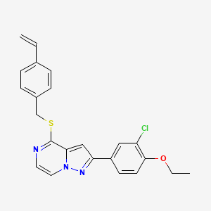 2-(3-Chloro-4-ethoxyphenyl)-4-((4-vinylbenzyl)thio)pyrazolo[1,5-a]pyrazine