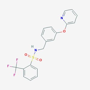 N-(3-(pyridin-2-yloxy)benzyl)-2-(trifluoromethyl)benzenesulfonamide