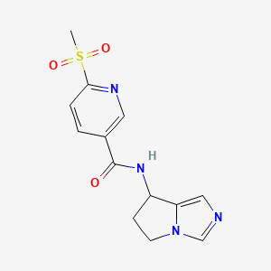 N-(6,7-Dihydro-5H-pyrrolo[1,2-c]imidazol-7-yl)-6-methylsulfonylpyridine-3-carboxamide
