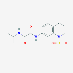 molecular formula C15H21N3O4S B2362300 N-(1-methylsulfonyl-3,4-dihydro-2H-quinolin-7-yl)-N'-propan-2-yloxamide CAS No. 941983-78-4