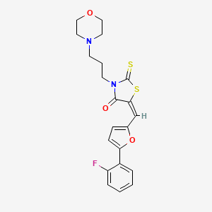 (E)-5-((5-(2-fluorophenyl)furan-2-yl)methylene)-3-(3-morpholinopropyl)-2-thioxothiazolidin-4-one