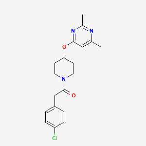 molecular formula C19H22ClN3O2 B2362310 2-(4-氯苯基)-1-(4-((2,6-二甲基嘧啶-4-基)氧基)哌啶-1-基)乙酮 CAS No. 2034497-50-0