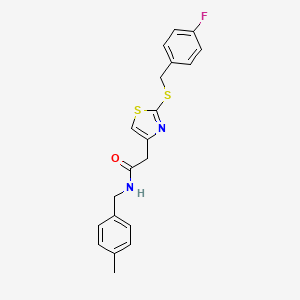 2-(2-((4-fluorobenzyl)thio)thiazol-4-yl)-N-(4-methylbenzyl)acetamide