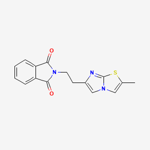 molecular formula C16H13N3O2S B2362312 2-[2-(2-甲基咪唑并[2,1-b][1,3]噻唑-6-基)乙基]-1H-异吲哚-1,3(2H)-二酮 CAS No. 2279124-55-7