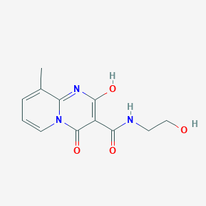 molecular formula C12H13N3O4 B2362320 2-羟基-N-(2-羟乙基)-9-甲基-4-氧代-4H-吡啶并[1,2-a]嘧啶-3-甲酰胺 CAS No. 886913-62-8