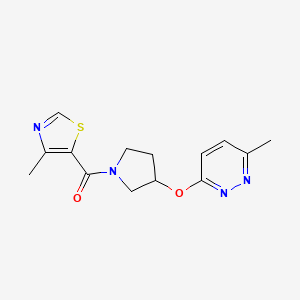 (3-((6-Methylpyridazin-3-yl)oxy)pyrrolidin-1-yl)(4-methylthiazol-5-yl)methanone
