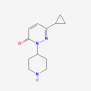molecular formula C12H17N3O B2362324 6-Cyclopropyl-2-piperidin-4-ylpyridazin-3-one CAS No. 2380167-41-7