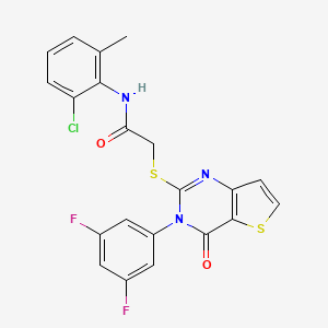 N-(2-chloro-6-methylphenyl)-2-{[3-(3,5-difluorophenyl)-4-oxo-3,4-dihydrothieno[3,2-d]pyrimidin-2-yl]sulfanyl}acetamide