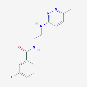 3-fluoro-N-(2-((6-methylpyridazin-3-yl)amino)ethyl)benzamide