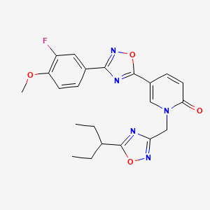 1-{[5-(1-ethylpropyl)-1,2,4-oxadiazol-3-yl]methyl}-5-[3-(3-fluoro-4-methoxyphenyl)-1,2,4-oxadiazol-5-yl]pyridin-2(1H)-one