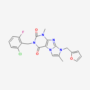3-(2-chloro-6-fluorobenzyl)-8-(furan-2-ylmethyl)-1,7-dimethyl-1H-imidazo[2,1-f]purine-2,4(3H,8H)-dione