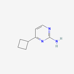 molecular formula C8H11N3 B2362348 2-Amino-4-(cyclobutyl)pyrimidine CAS No. 1215073-20-3