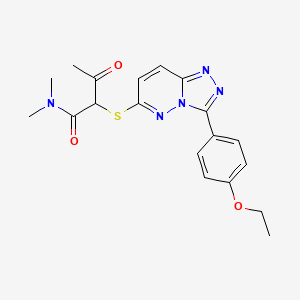 molecular formula C19H21N5O3S B2362350 2-((3-(4-ethoxyphenyl)-[1,2,4]triazolo[4,3-b]pyridazin-6-yl)thio)-N,N-dimethyl-3-oxobutanamide CAS No. 852437-16-2