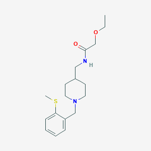 molecular formula C18H28N2O2S B2362353 2-ethoxy-N-((1-(2-(methylthio)benzyl)piperidin-4-yl)methyl)acetamide CAS No. 1234859-35-8