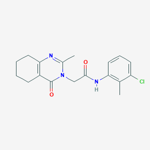 molecular formula C18H20ClN3O2 B2362357 N-(3-chloro-2-methylphenyl)-2-(2-methyl-4-oxo-5,6,7,8-tetrahydroquinazolin-3(4H)-yl)acetamide CAS No. 1251568-23-6