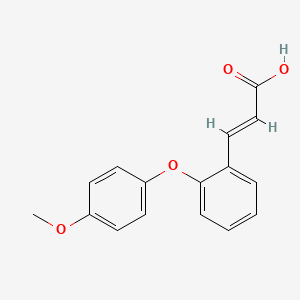 molecular formula C16H14O4 B2362358 3-[2-(4-甲氧基苯氧基)苯基]丙烯酸 CAS No. 1164549-12-5