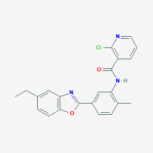 2-chloro-N-[5-(5-ethyl-1,3-benzoxazol-2-yl)-2-methylphenyl]nicotinamide