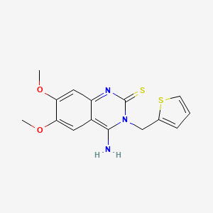 4-imino-6,7-dimethoxy-3-(2-thienylmethyl)-3,4-dihydro-2(1H)-quinazolinethione