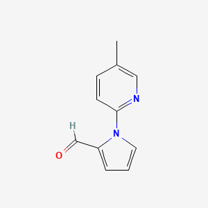 molecular formula C11H10N2O B2362400 1-(5-Methyl-pyridin-2-yl)-1H-pyrrole-2-carbaldehyde CAS No. 142044-90-4