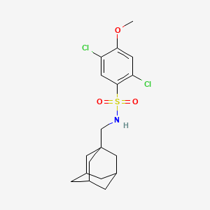 molecular formula C18H23Cl2NO3S B2362427 N-[(adamantan-1-yl)methyl]-2,5-dichloro-4-methoxybenzene-1-sulfonamide CAS No. 681852-16-4