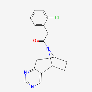 molecular formula C17H16ClN3O B2362433 2-(2-chlorophenyl)-1-((5R,8S)-6,7,8,9-tetrahydro-5H-5,8-epiminocyclohepta[d]pyrimidin-10-yl)ethanone CAS No. 2058872-83-4