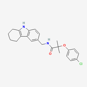 2-(4-chlorophenoxy)-2-methyl-N-((2,3,4,9-tetrahydro-1H-carbazol-6-yl)methyl)propanamide