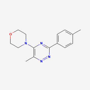 molecular formula C15H18N4O B2362440 6-Methyl-3-(4-methylphenyl)-5-morpholino-1,2,4-triazine CAS No. 339103-89-8