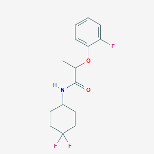 molecular formula C15H18F3NO2 B2362448 N-(4,4-difluorocyclohexyl)-2-(2-fluorophenoxy)propanamide CAS No. 2034225-67-5