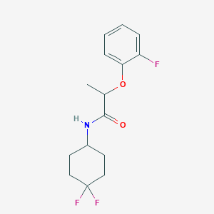 molecular formula C15H18F3NO2 B2362448 N-(4,4-二氟环己基)-2-(2-氟苯氧基)丙酰胺 CAS No. 2034225-67-5