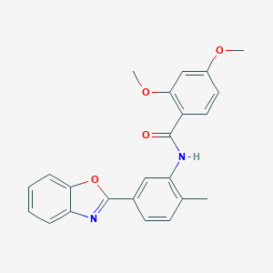 molecular formula C23H20N2O4 B236245 N-[5-(1,3-benzoxazol-2-yl)-2-methylphenyl]-2,4-dimethoxybenzamide 