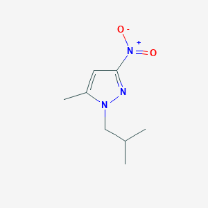 molecular formula C8H13N3O2 B2362453 1-Isobutyl-5-methyl-3-nitro-1H-pyrazole CAS No. 1429418-19-8