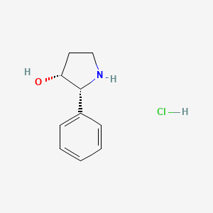 molecular formula C10H14ClNO B2362470 (2R,3R)-2-Phenylpyrrolidin-3-ol;hydrochloride CAS No. 2408936-09-2