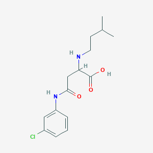 molecular formula C15H21ClN2O3 B2362480 4-((3-Chlorophenyl)amino)-2-(isopentylamino)-4-oxobutanoic acid CAS No. 1026763-93-8