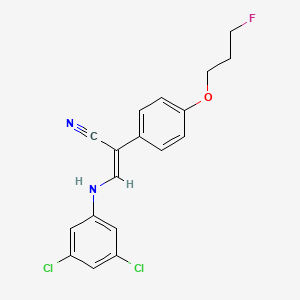 (Z)-3-(3,5-dichloroanilino)-2-[4-(3-fluoropropoxy)phenyl]-2-propenenitrile