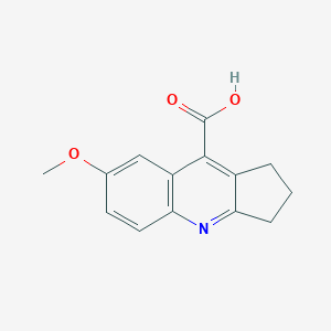 molecular formula C14H13NO3 B2362506 7-methoxy-2,3-dihydro-1H-cyclopenta[b]quinoline-9-carboxylic acid CAS No. 436091-40-6