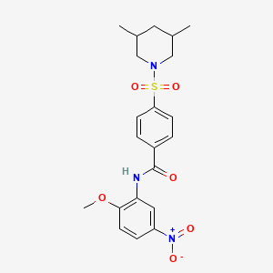 4-[(3,5-dimethylpiperidino)sulfonyl]-N-(2-methoxy-5-nitrophenyl)benzamide
