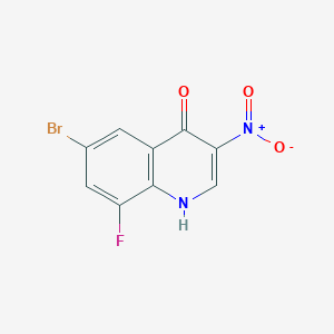 molecular formula C9H4BrFN2O3 B2362513 6-bromo-8-fluoro-3-nitro-1H-quinolin-4-one CAS No. 2380053-98-3