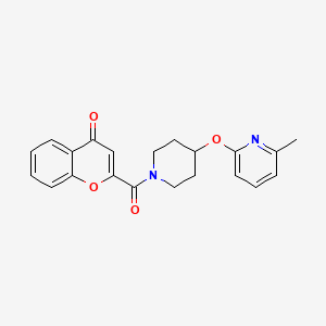 molecular formula C21H20N2O4 B2362516 2-(4-((6-甲基吡啶-2-基)氧基)哌啶-1-羰基)-4H-色满-4-酮 CAS No. 1797593-81-7
